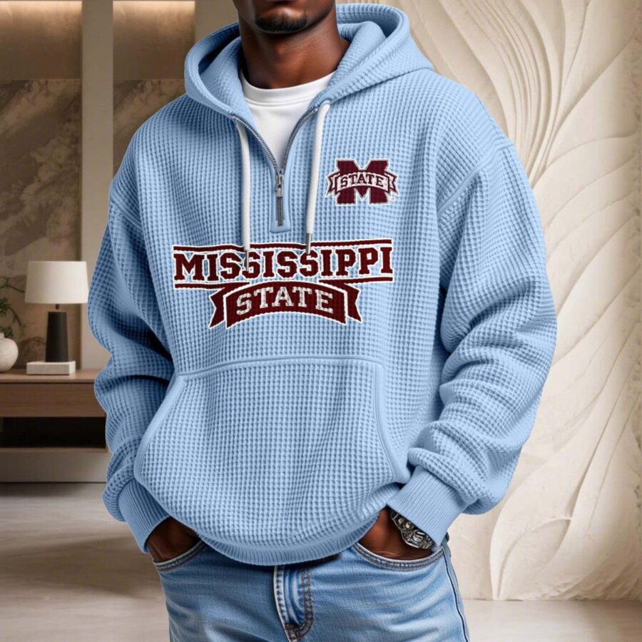 Mississippi State Bulldogs Waffelstrick-Hoodie – Bild 7