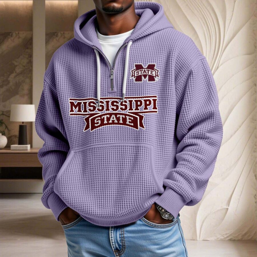 Mississippi State Bulldogs Waffelstrick-Hoodie – Bild 10
