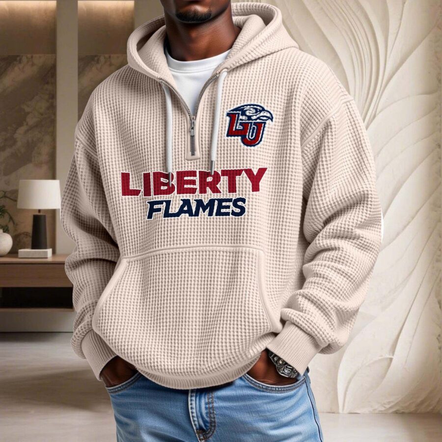 Liberty Flames Waffelstrick-Hoodie – Bild 5