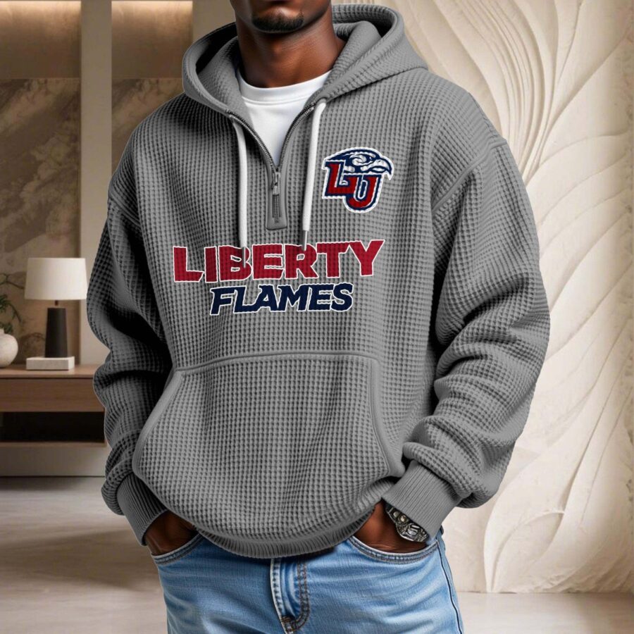 Liberty Flames Waffelstrick-Hoodie – Bild 6