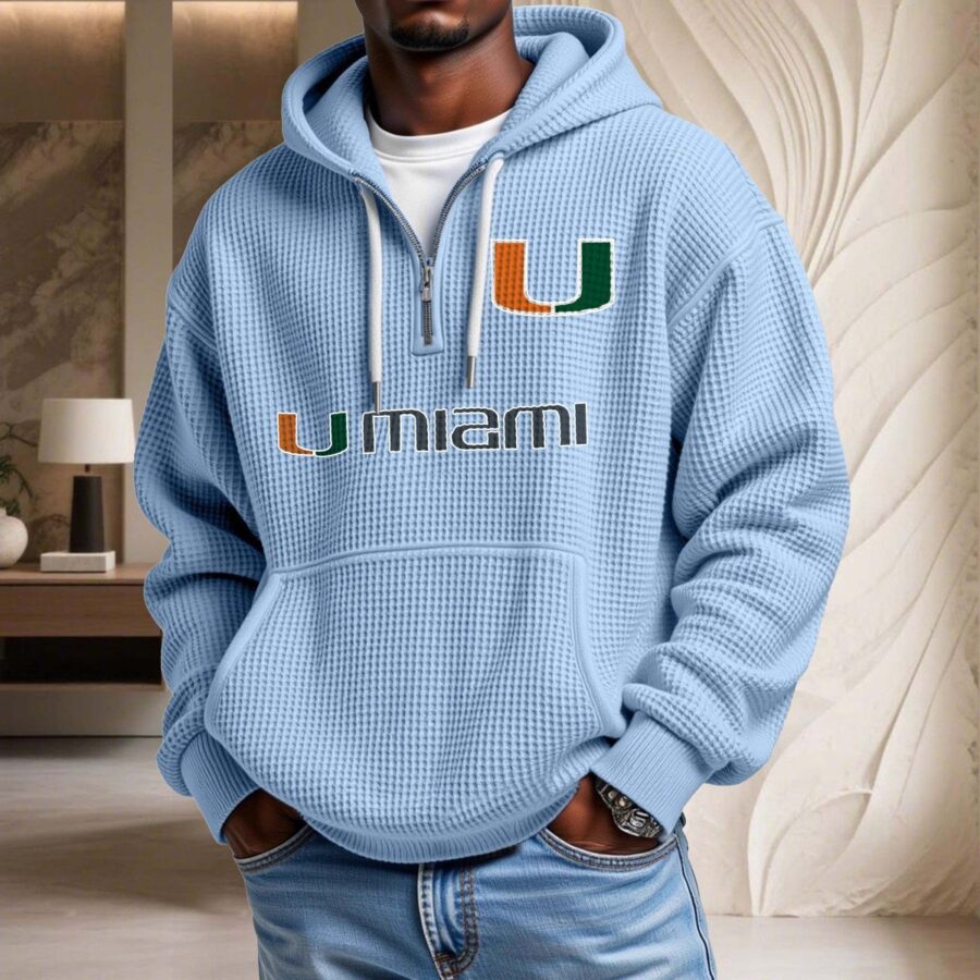Miami Hurricanes Waffelstrick-Hoodie – Bild 7