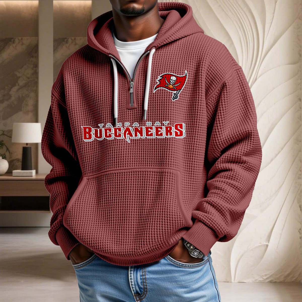 Tampa Bay Buccaneers Waffelstrick-Hoodie