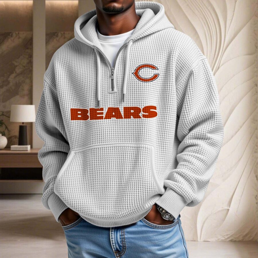 Chicago Bears Waffelstrick-Hoodie – Bild 3