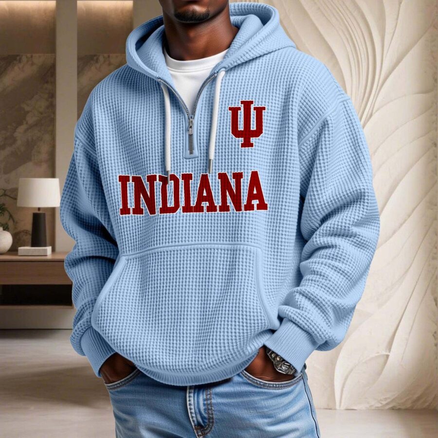 Indiana Hoosiers Waffelstrick-Hoodie – Bild 7