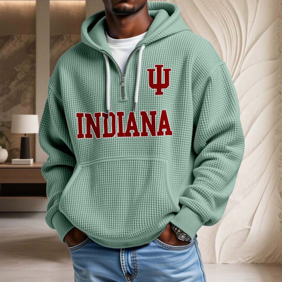 Indiana Hoosiers Waffelstrick-Hoodie – Bild 8