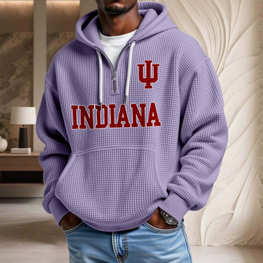 Indiana Hoosiers Waffelstrick-Hoodie – Bild 10