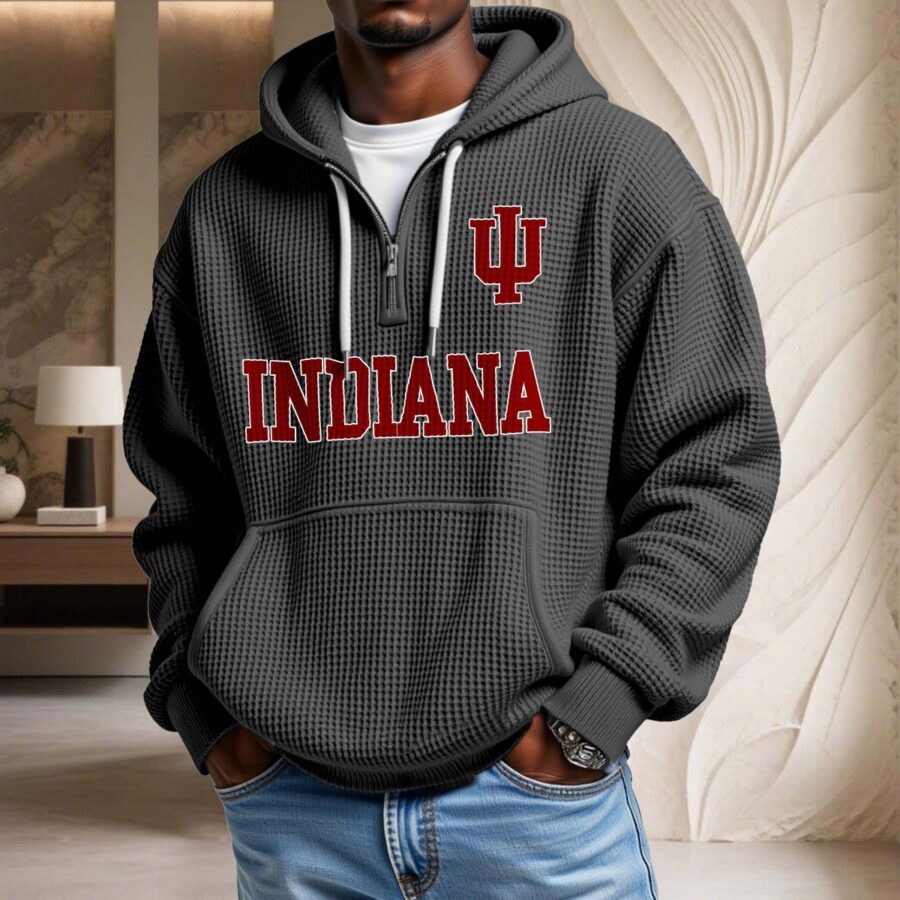 Indiana Hoosiers Waffelstrick-Hoodie – Bild 2