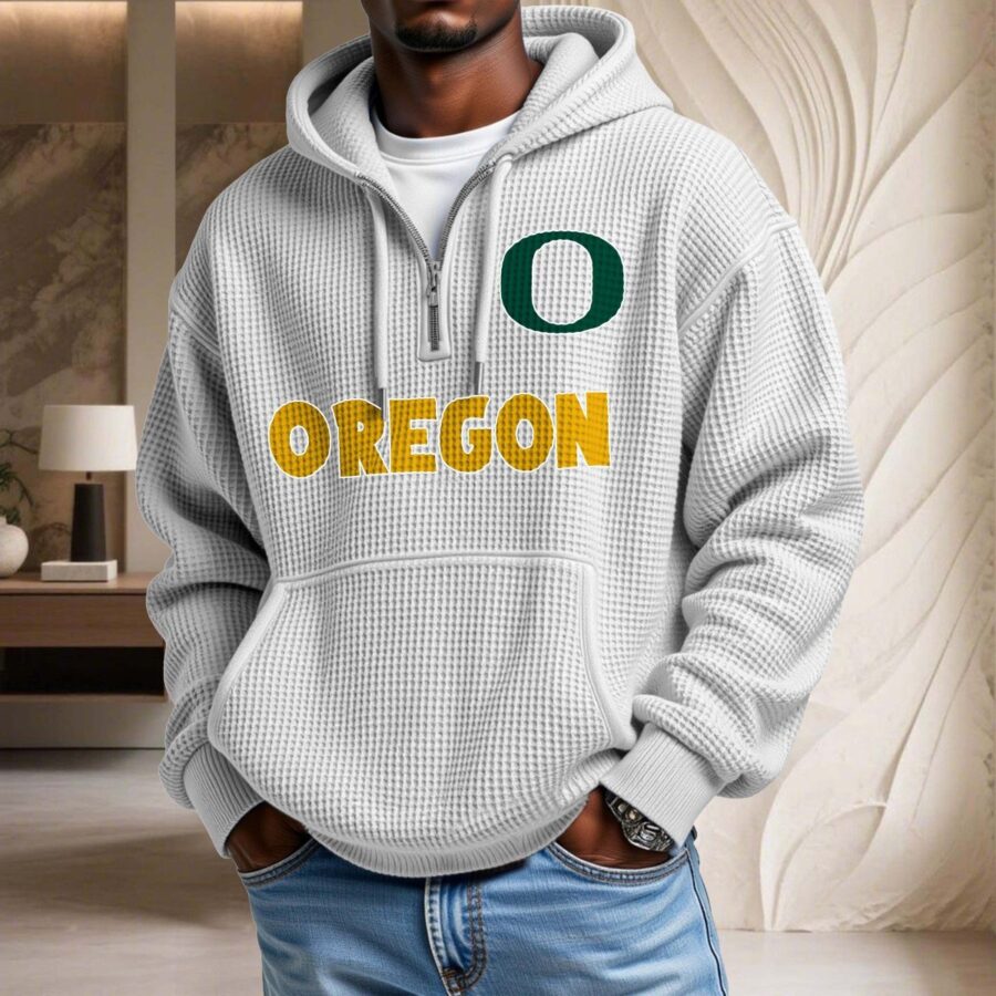 Oregon Ducks Waffelstrick-Hoodie – Bild 3