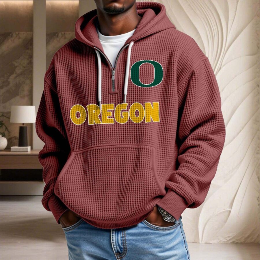 Oregon Ducks Waffelstrick-Hoodie – Bild 4