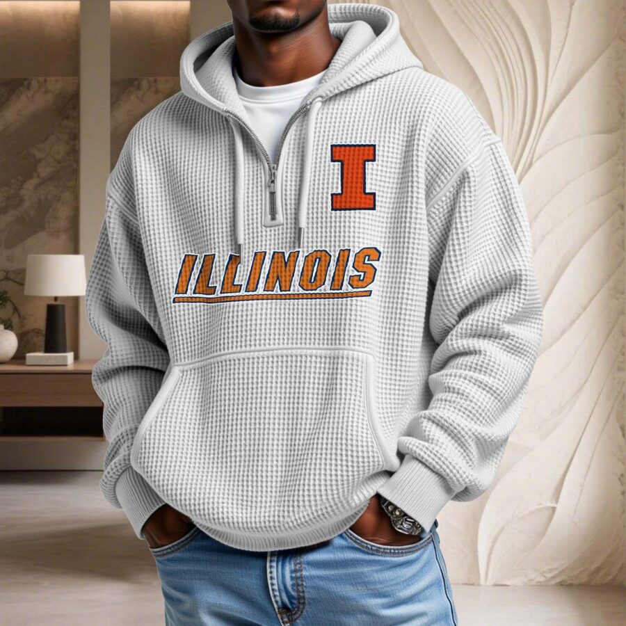 Illinois Fighting Illini Waffelstrick-Hoodie – Bild 3