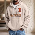 Illinois Fighting Illini Waffelstrick-Hoodie