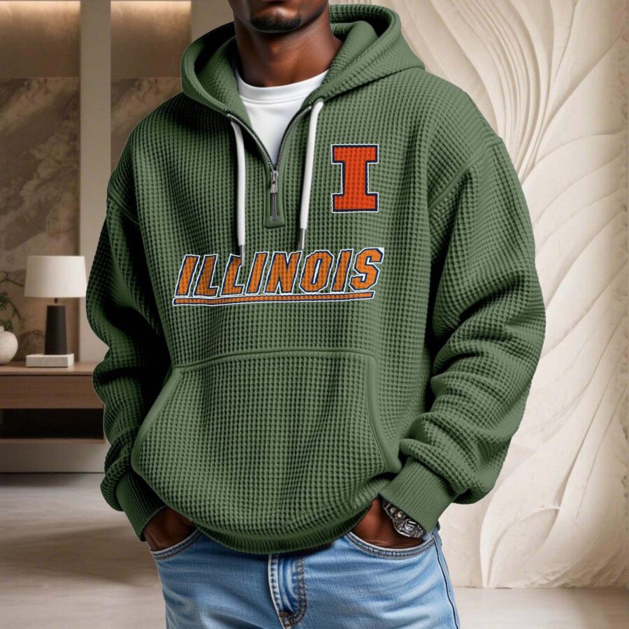 Illinois Fighting Illini Waffelstrick-Hoodie – Bild 9