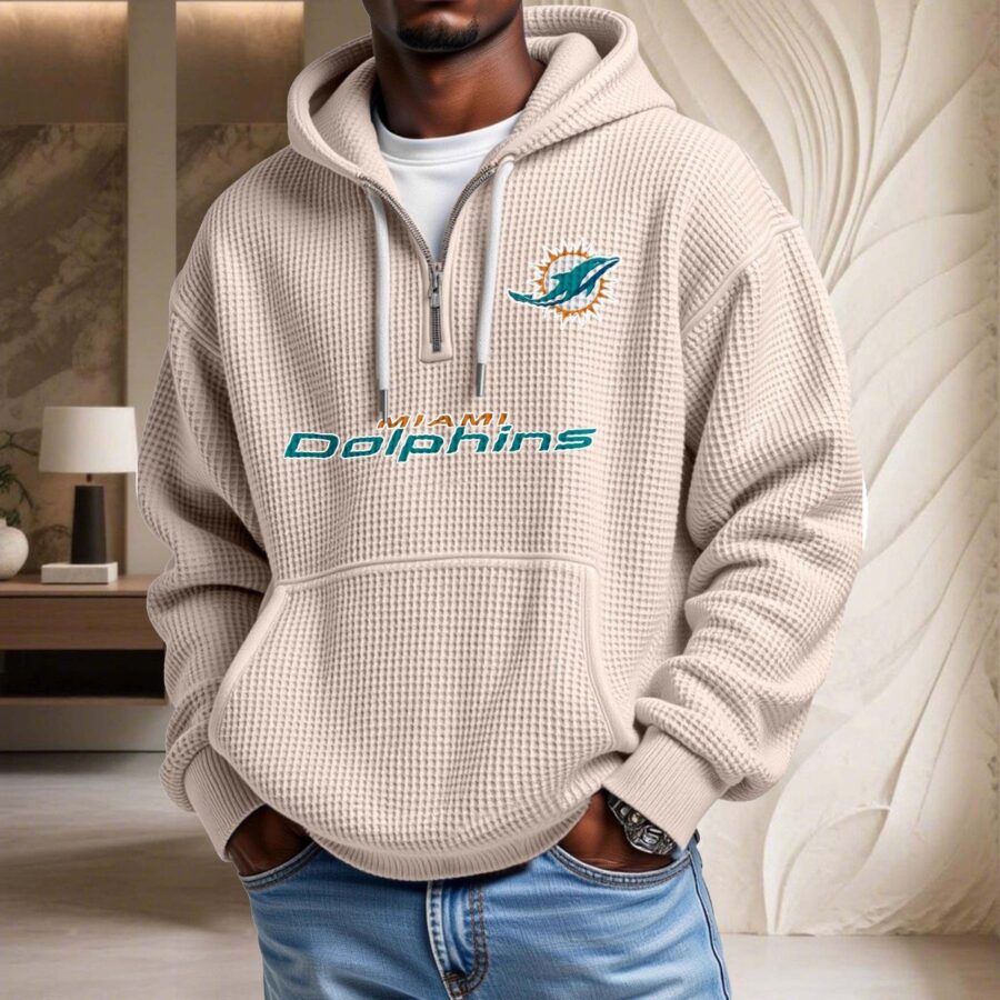 Miami Dolphins Waffelstrick-Hoodie – Bild 6