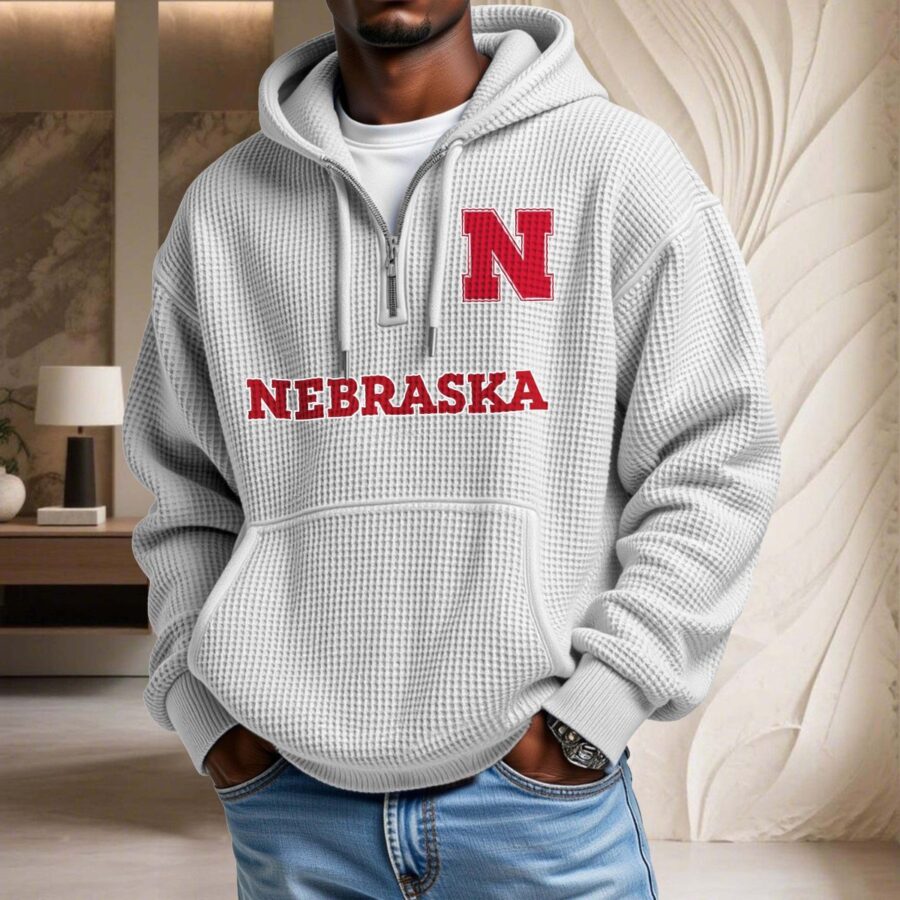 Nebraska Cornhuskers Waffelstrick-Hoodie – Bild 3