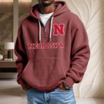 Nebraska Cornhuskers Waffelstrick-Hoodie