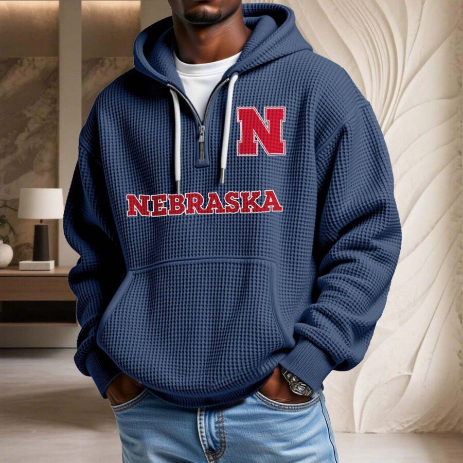 Nebraska Cornhuskers Waffelstrick-Hoodie – Bild 4