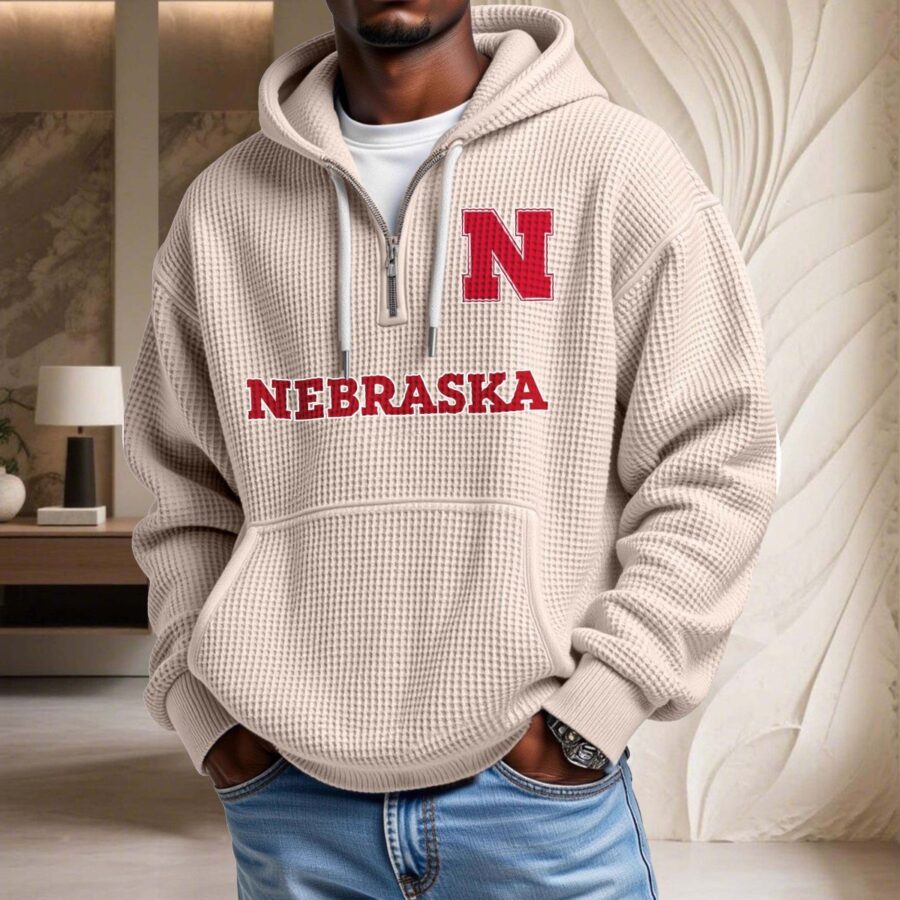 Nebraska Cornhuskers Waffelstrick-Hoodie – Bild 5