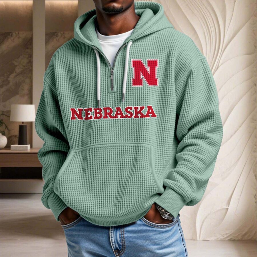 Nebraska Cornhuskers Waffelstrick-Hoodie – Bild 8