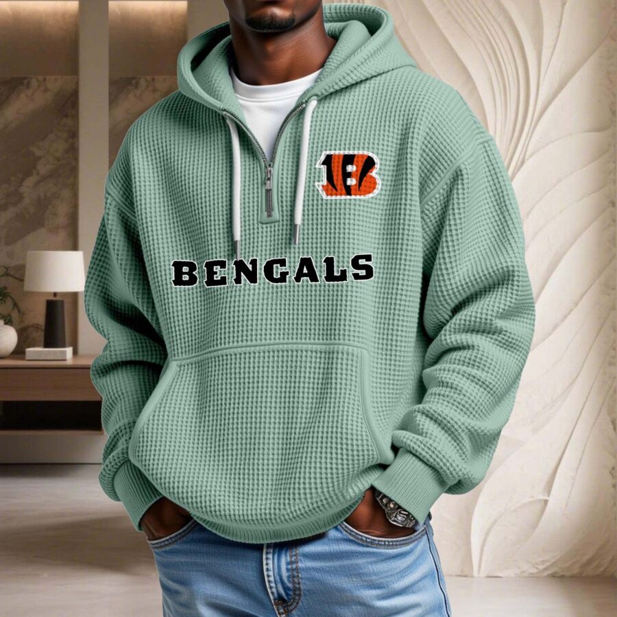 Cincinnati Bengals Waffelstrick-Hoodie – Bild 8