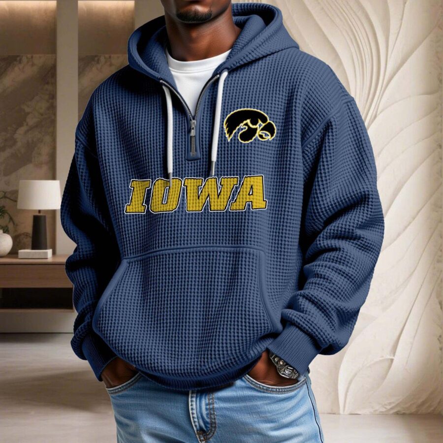 Iowa Hawkeyes Waffelstrick-Hoodie – Bild 4
