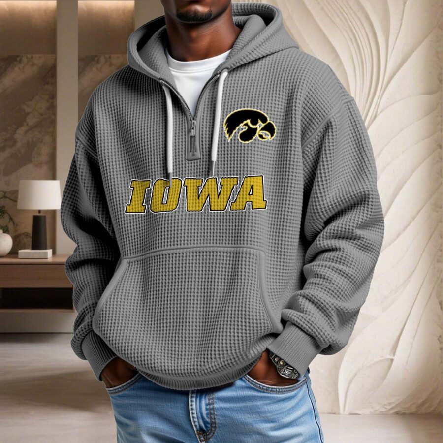 Iowa Hawkeyes Waffelstrick-Hoodie – Bild 6