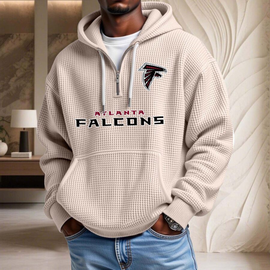 Atlanta Falcons Waffelstrick-Hoodie – Bild 5