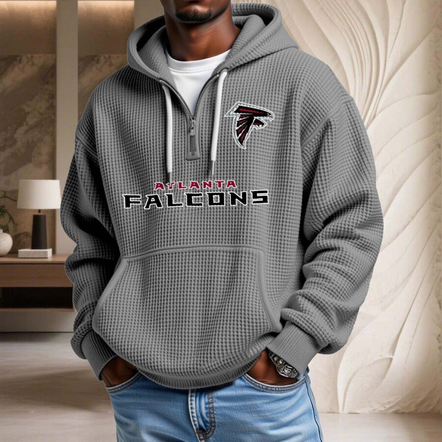 Atlanta Falcons Waffelstrick-Hoodie – Bild 6