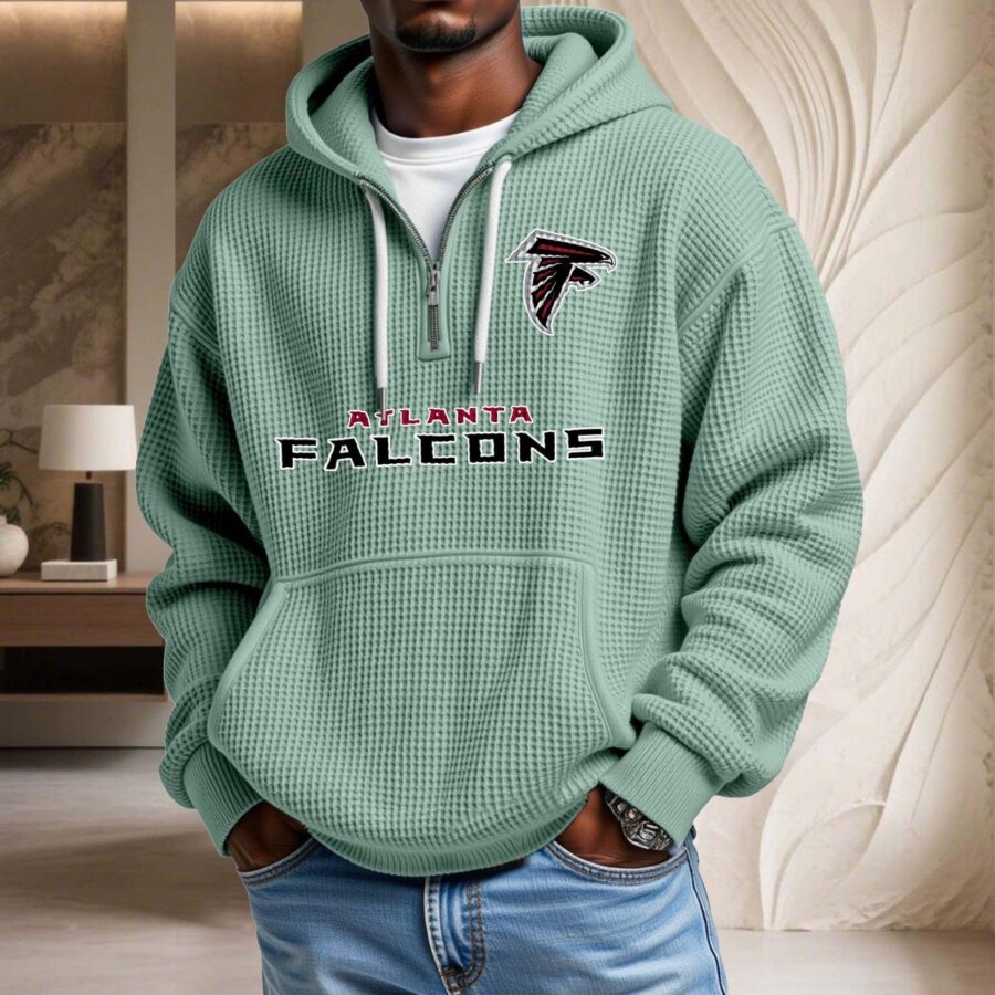 Atlanta Falcons Waffelstrick-Hoodie – Bild 8