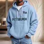 Pittsburgh Panthers Waffelstrick-Hoodie