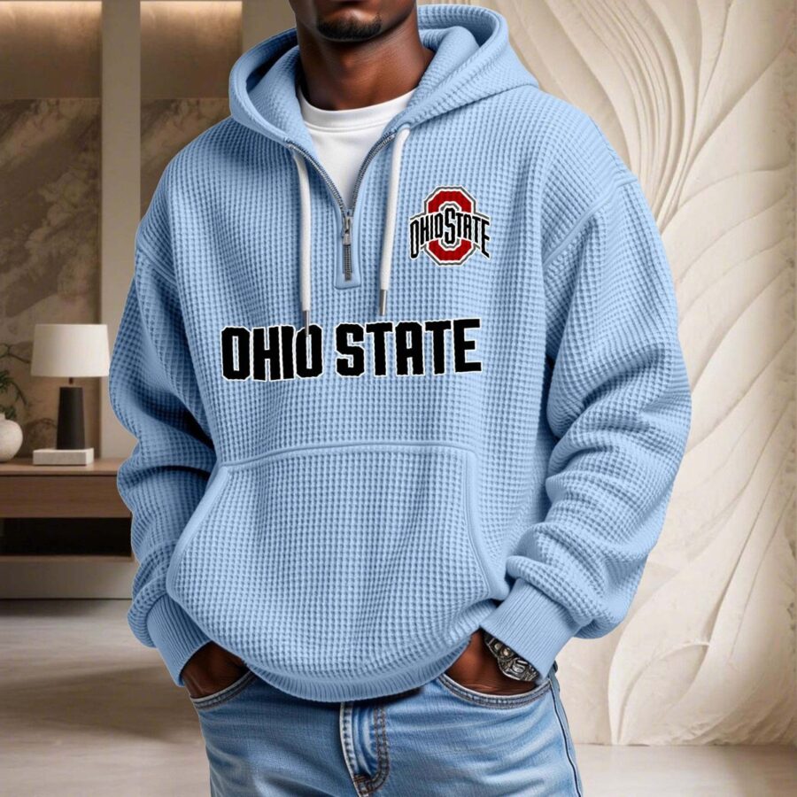 Ohio State Buckeyes Waffelstrick-Hoodie – Bild 7