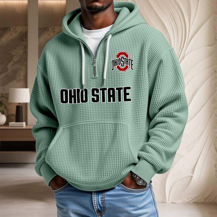 Ohio State Buckeyes Waffelstrick-Hoodie – Bild 8