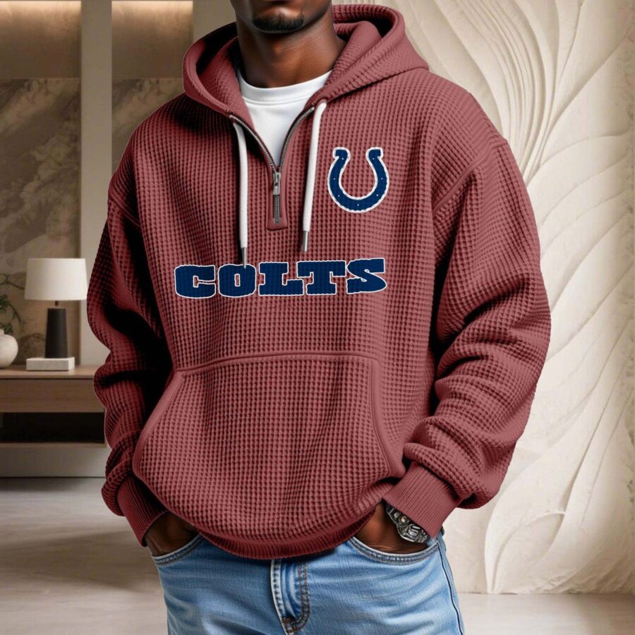Indianapolis Colts Waffelstrick-Hoodie – Bild 4