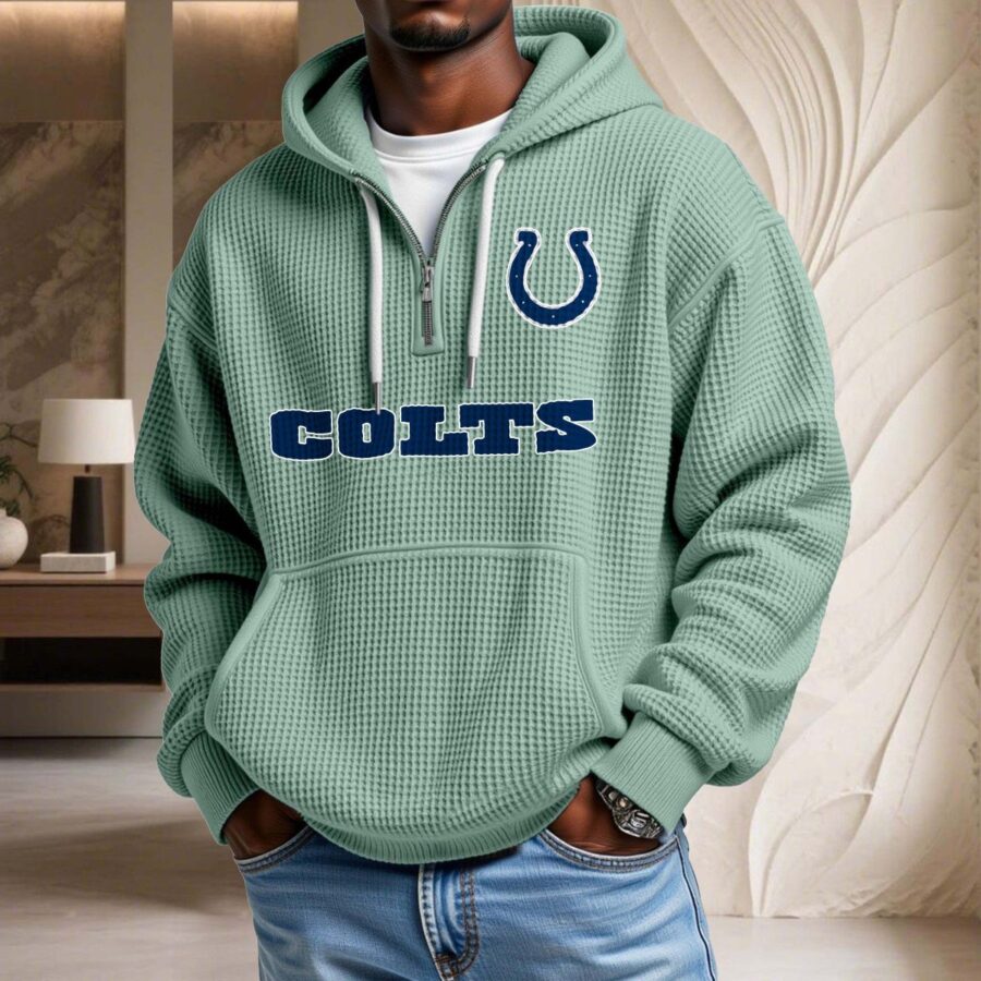 Indianapolis Colts Waffelstrick-Hoodie – Bild 8