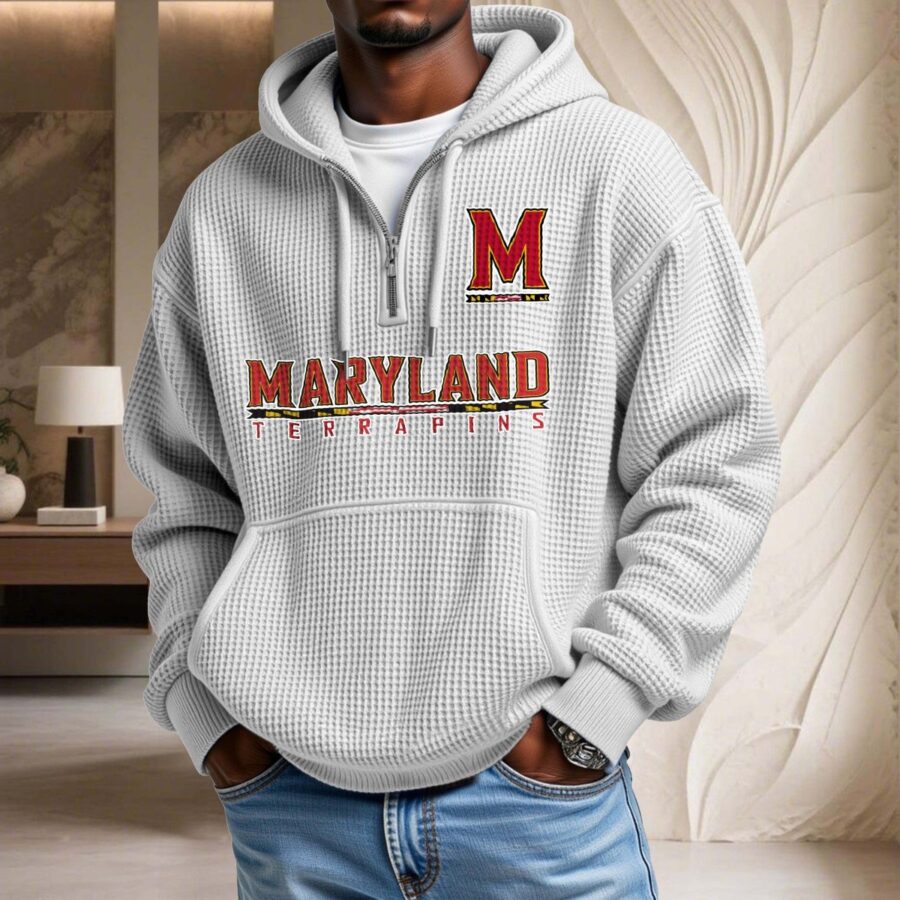 Maryland Terrapins Waffelstrick-Hoodie – Bild 3