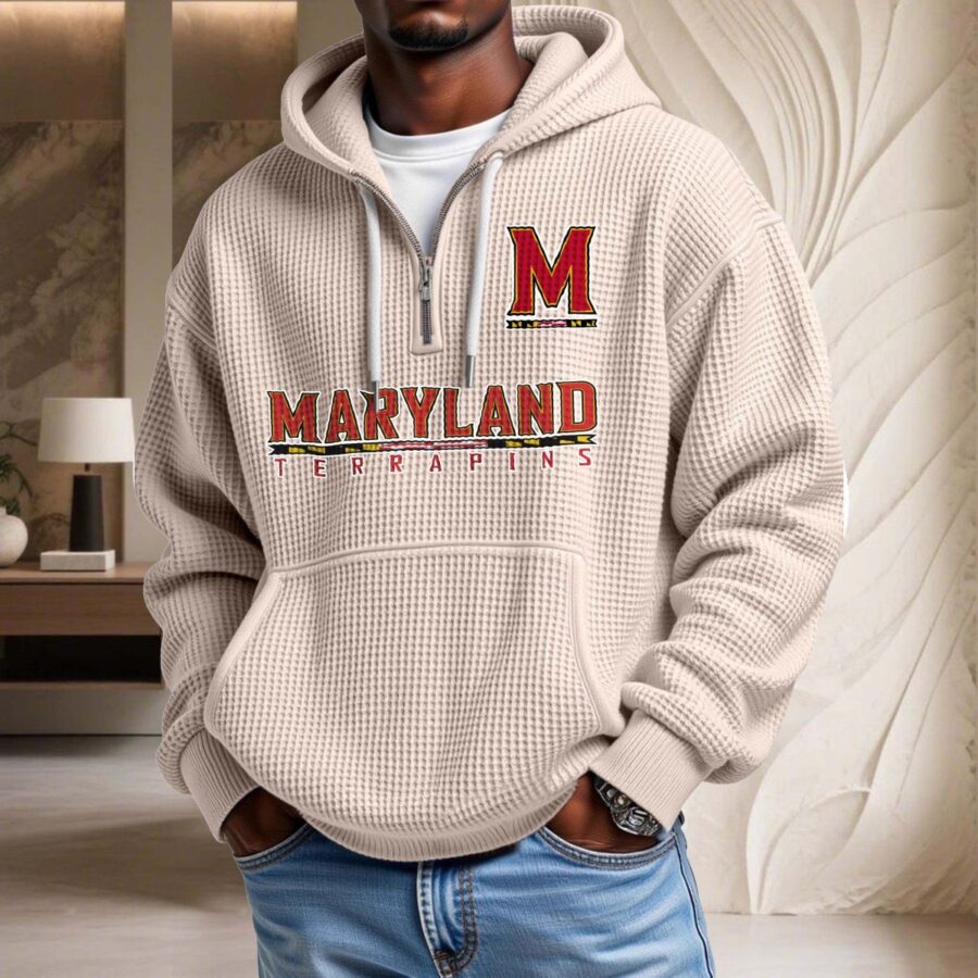Maryland Terrapins Waffelstrick-Hoodie – Bild 5