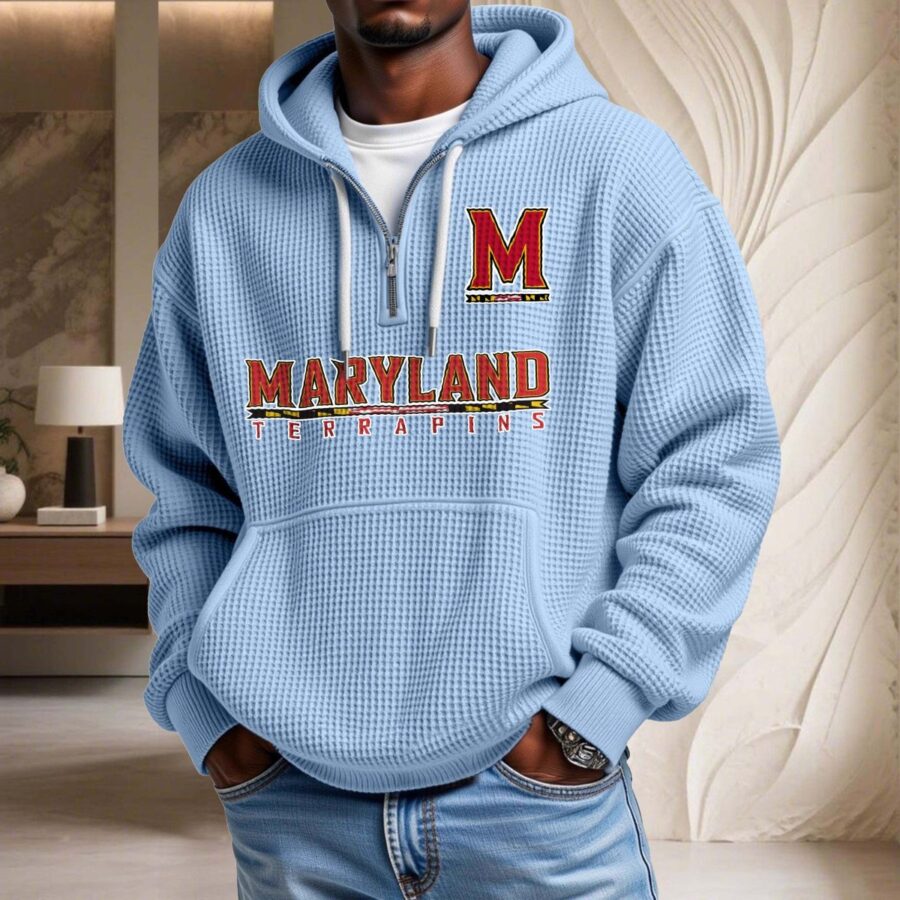 Maryland Terrapins Waffelstrick-Hoodie – Bild 7