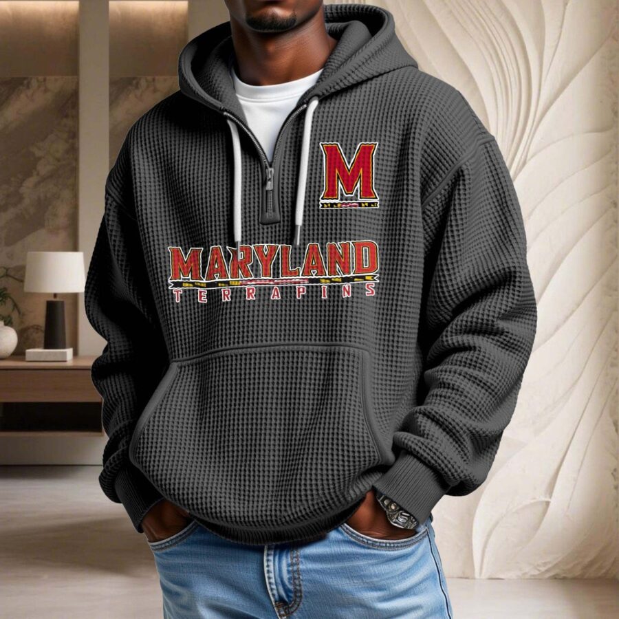 Maryland Terrapins Waffelstrick-Hoodie – Bild 2