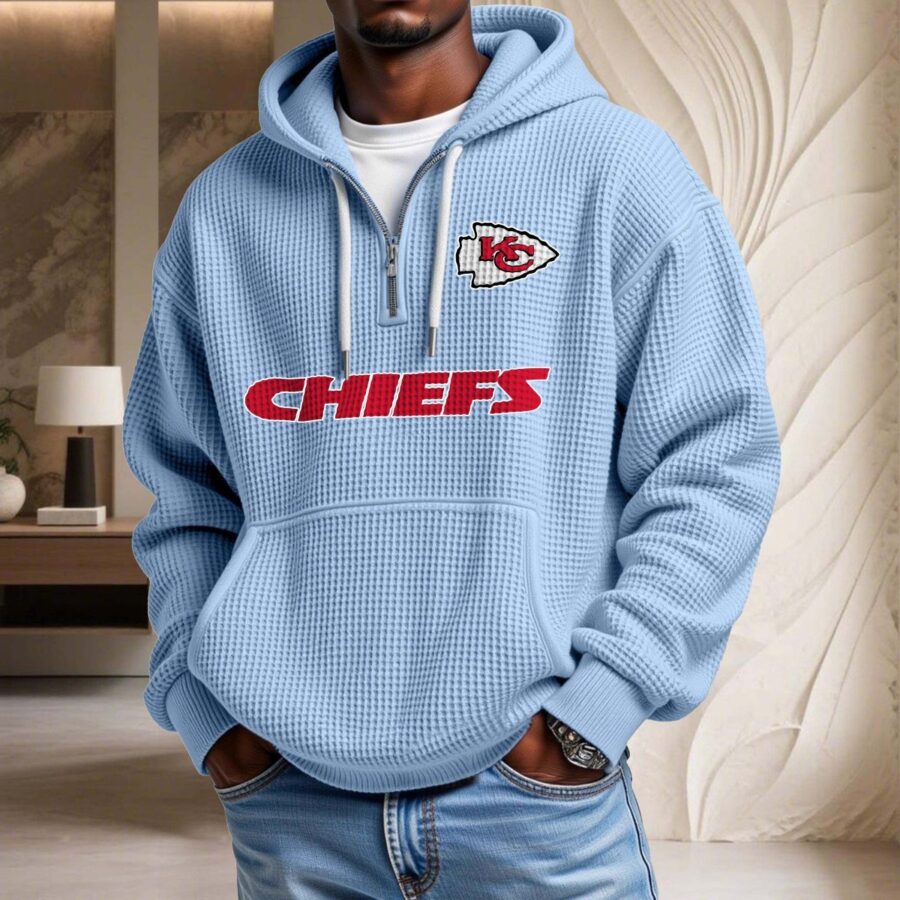 Kansas City Chiefs Waffelstrick-Hoodie – Bild 7