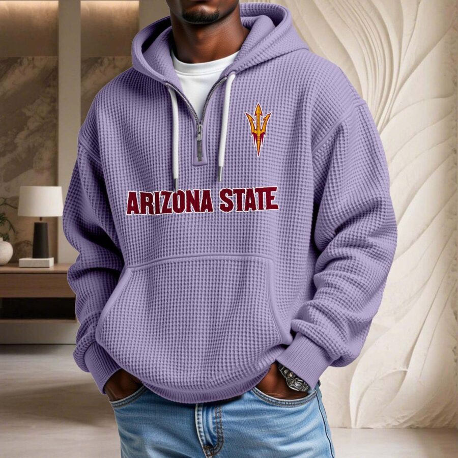 Arizona State Sun Devils Waffelstrick-Hoodie – Bild 10