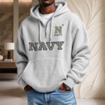 Navy Midshipmen Waffelstrick-Hoodie