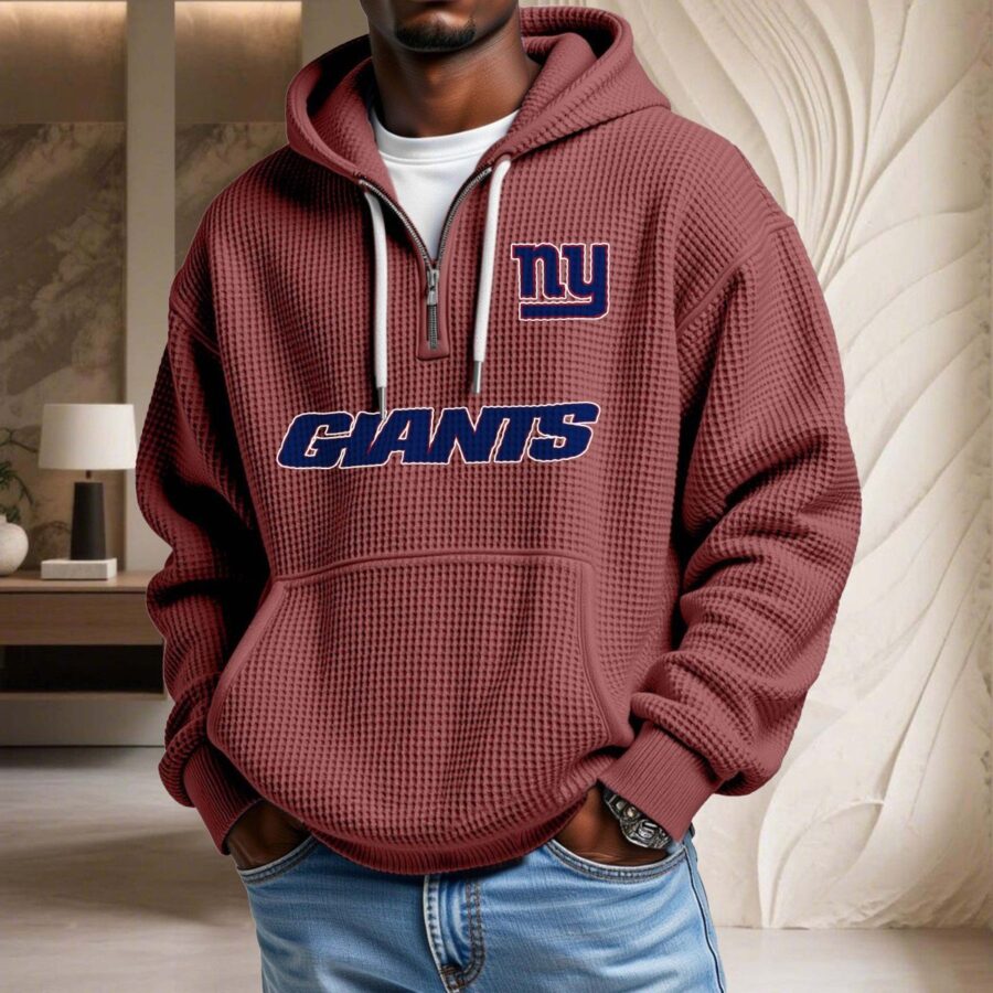 New York Giants Waffelstrick-Hoodie – Bild 4