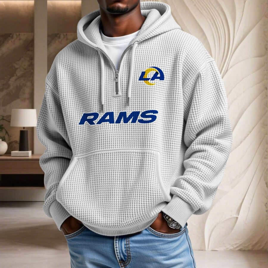 Los Angeles Rams Waffelstrick-Hoodie – Bild 3