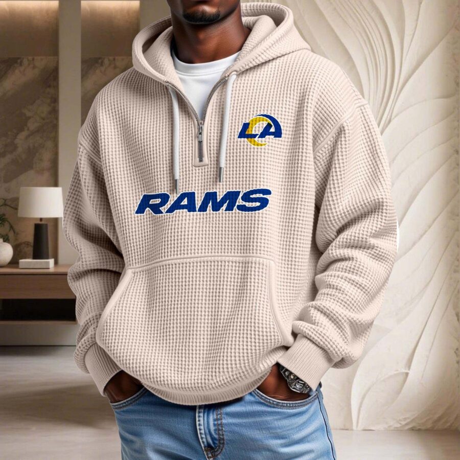 Los Angeles Rams Waffelstrick-Hoodie – Bild 5