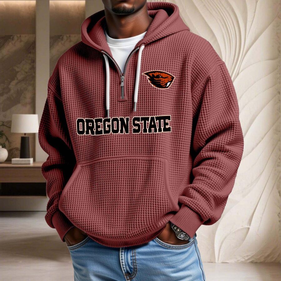 Oregon State Waffelstrick-Hoodie – Bild 3