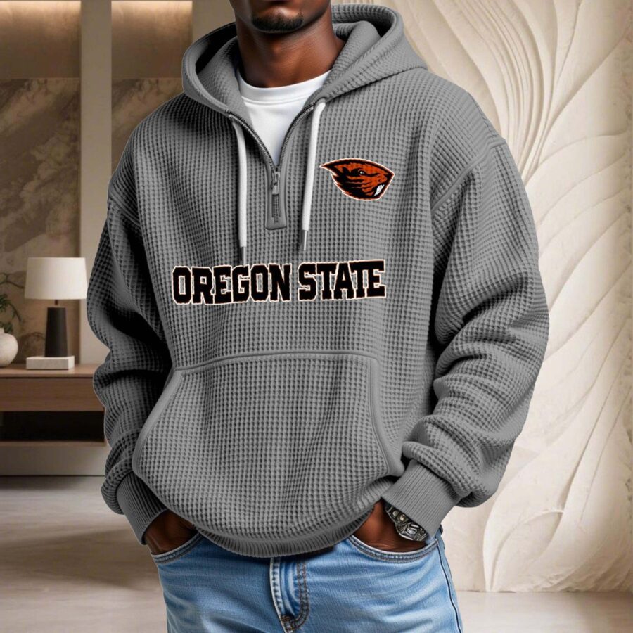 Oregon State Waffelstrick-Hoodie – Bild 6