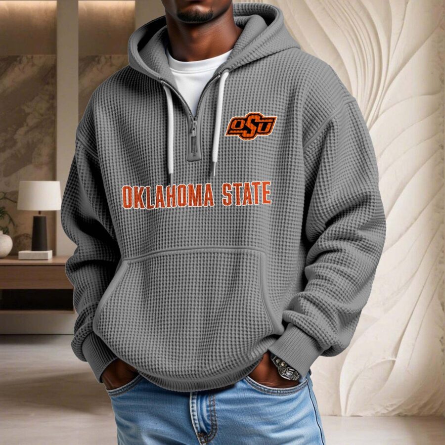 Oklahoma State Cowboys Waffelstrick-Hoodie – Bild 6
