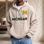 Michigan Wolverines Waffelstrick-Hoodie