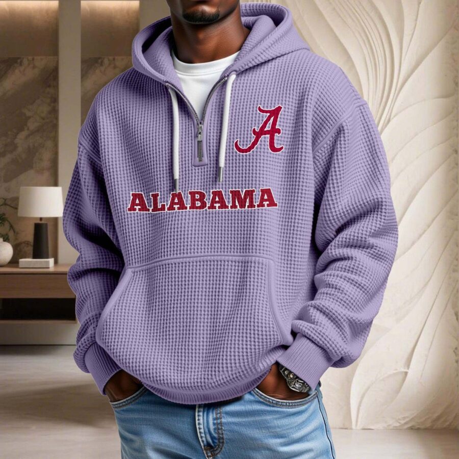 Alabama Crimson Tide Waffelstrick-Hoodie – Bild 10