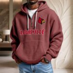 Louisville Cardinals Waffelstrick-Hoodie