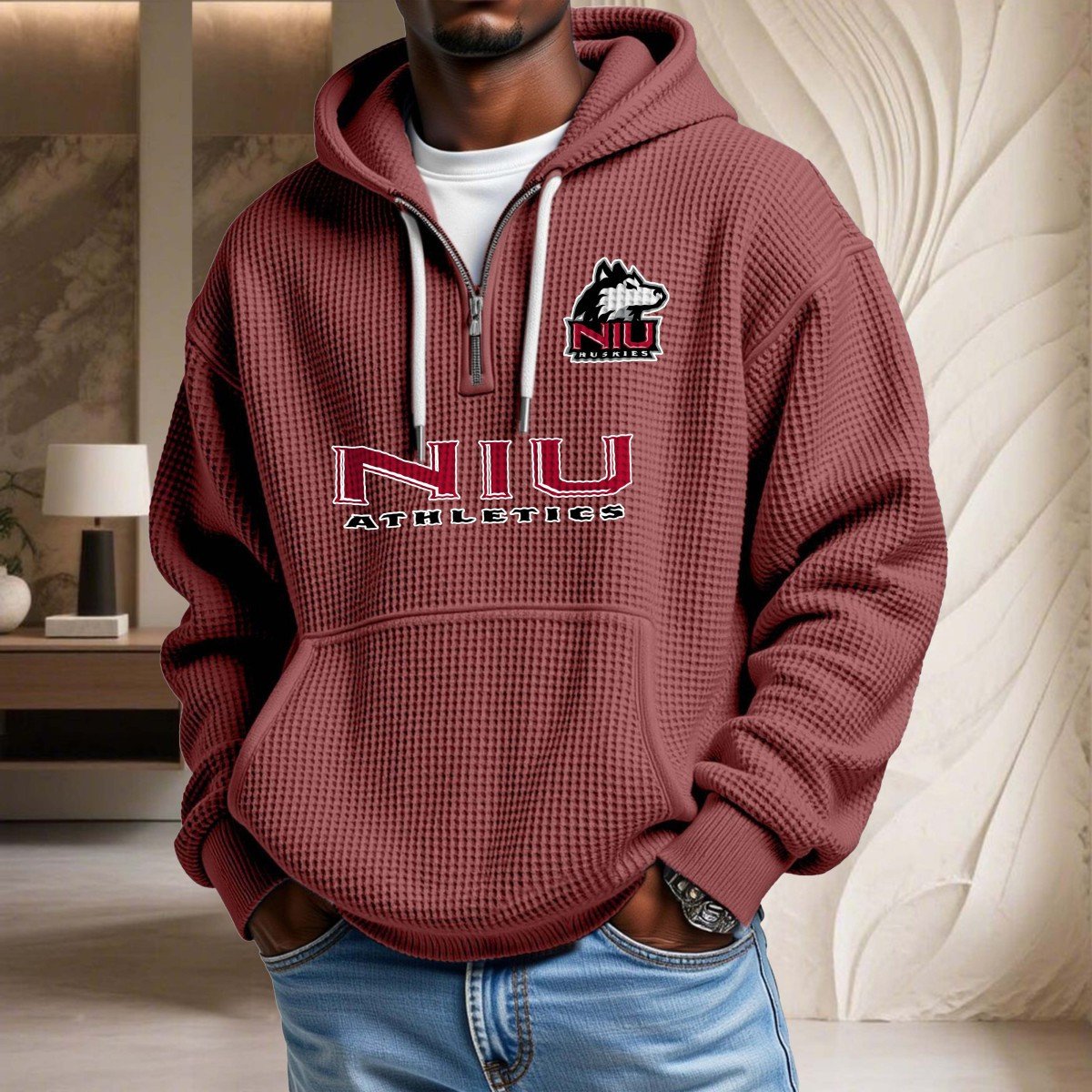 Northern Illinois Huskies Waffelstrick-Hoodie